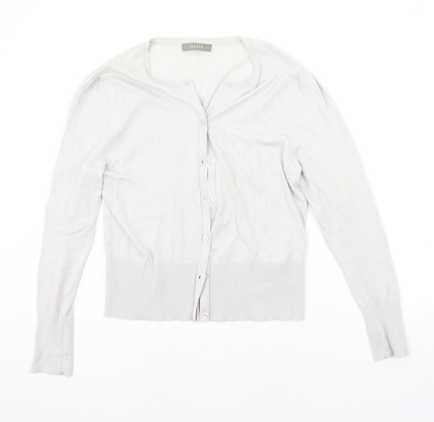 Oasis Womens Grey   Cardigan Jumper Size L
