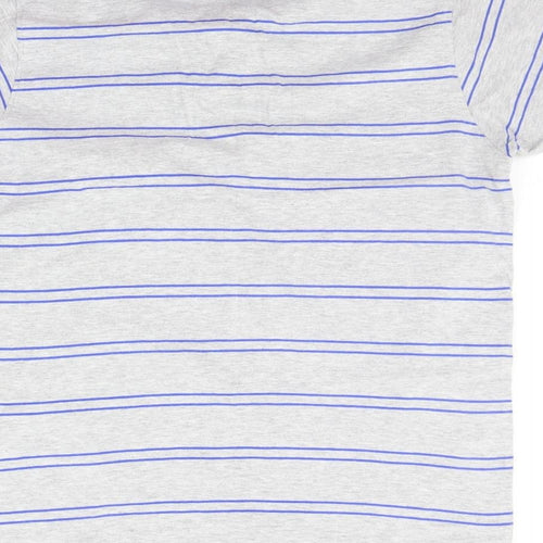 TEX Mens Grey Striped   Polo Size M