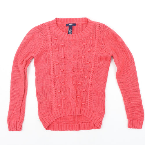 Gap Girls Orange   Pullover Jumper Size 10-11 Years