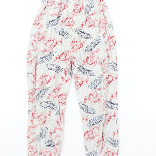 Primark Girls Grey Geometric  Top Pyjama Pants Size 4-5 Years  - MARVEL