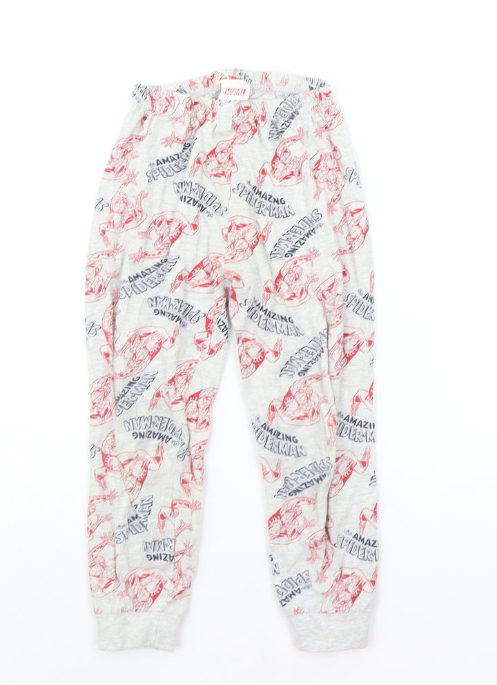 Primark Girls Grey Geometric Top Pyjama Pants Size 4-5 Years - MARVEL
