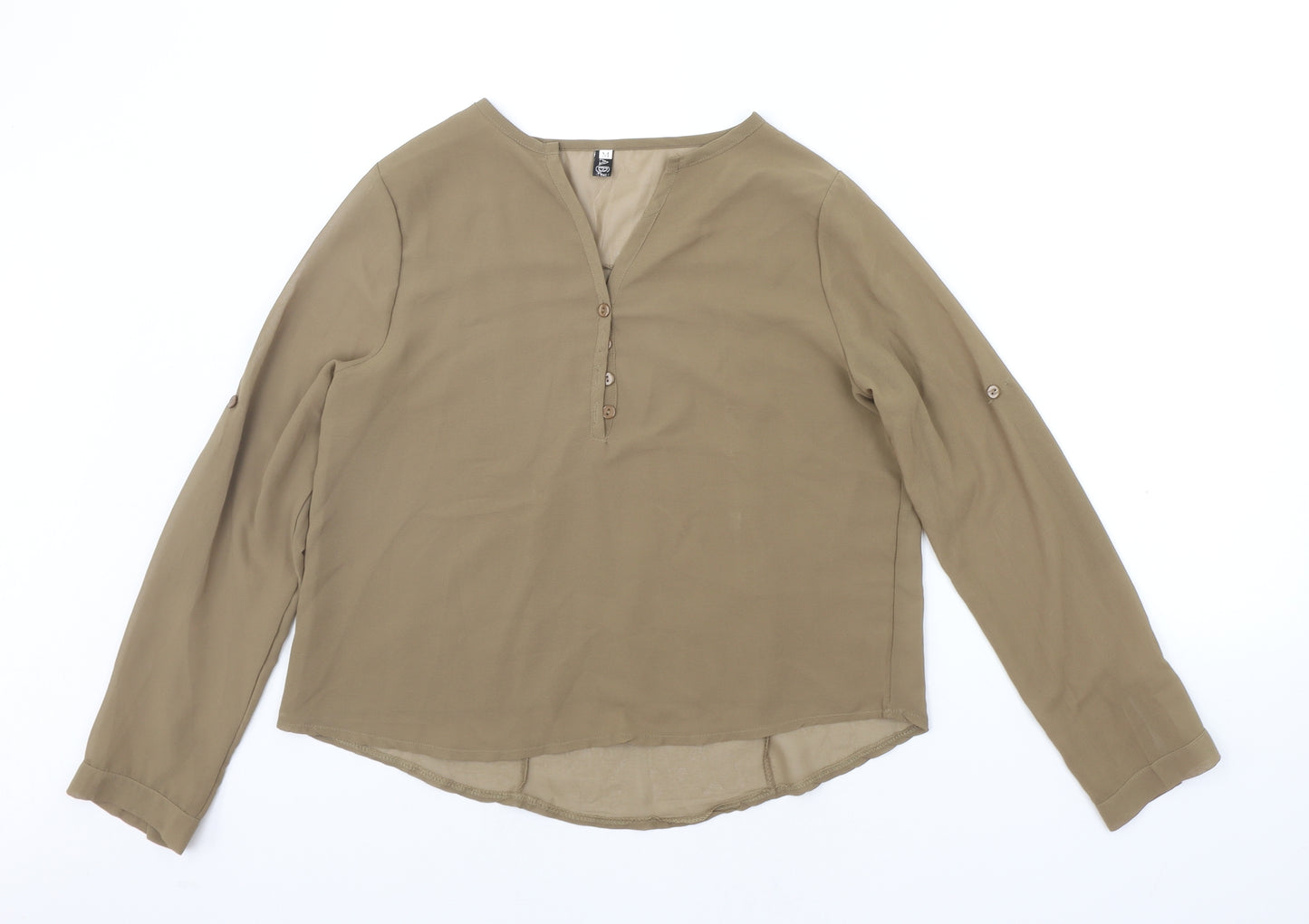 Preworn Womens Green   Basic Button-Up Size M