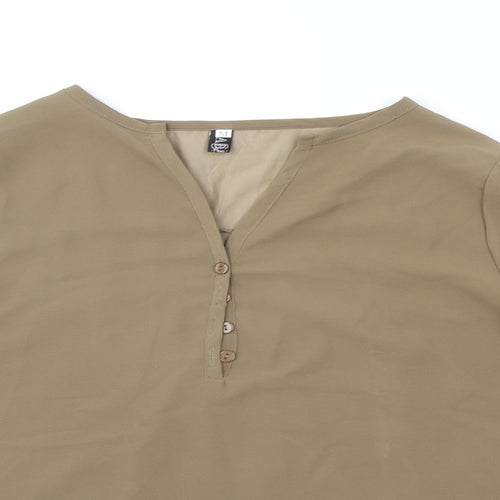 Preworn Womens Green   Basic Button-Up Size M