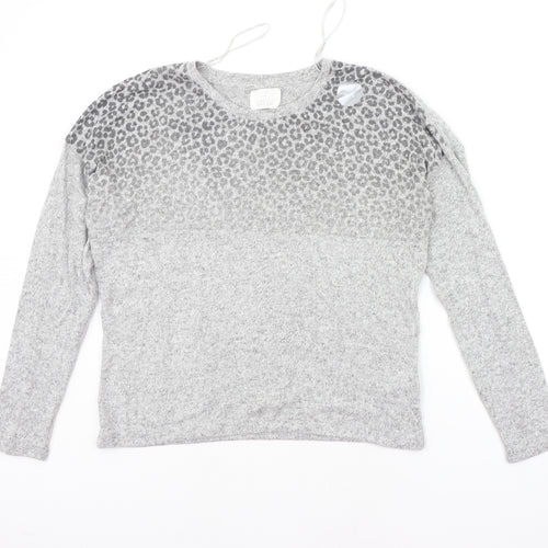 Matalan Womens Grey Animal Print  Pullover Jumper Size S