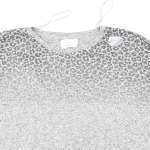 Matalan Womens Grey Animal Print  Pullover Jumper Size S