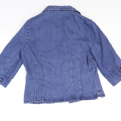 ch moda Womens Blue Houndstooth  Jacket  Size 14