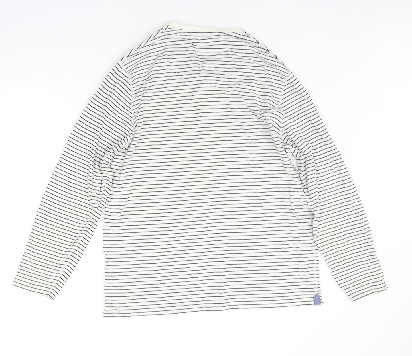 TU Mens White Striped   T-Shirt Size XL