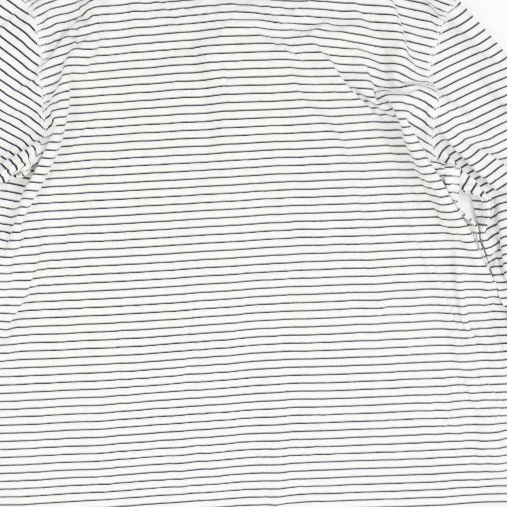 TU Mens White Striped   T-Shirt Size XL