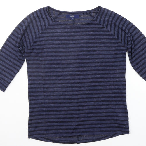 NEXT Womens Blue Striped  Pullover Jumper Size 10