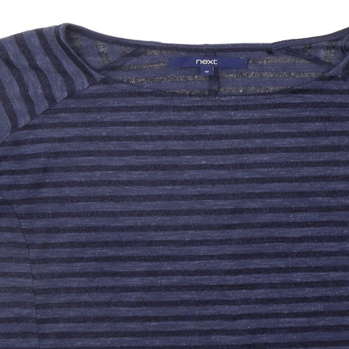 NEXT Womens Blue Striped  Pullover Jumper Size 10