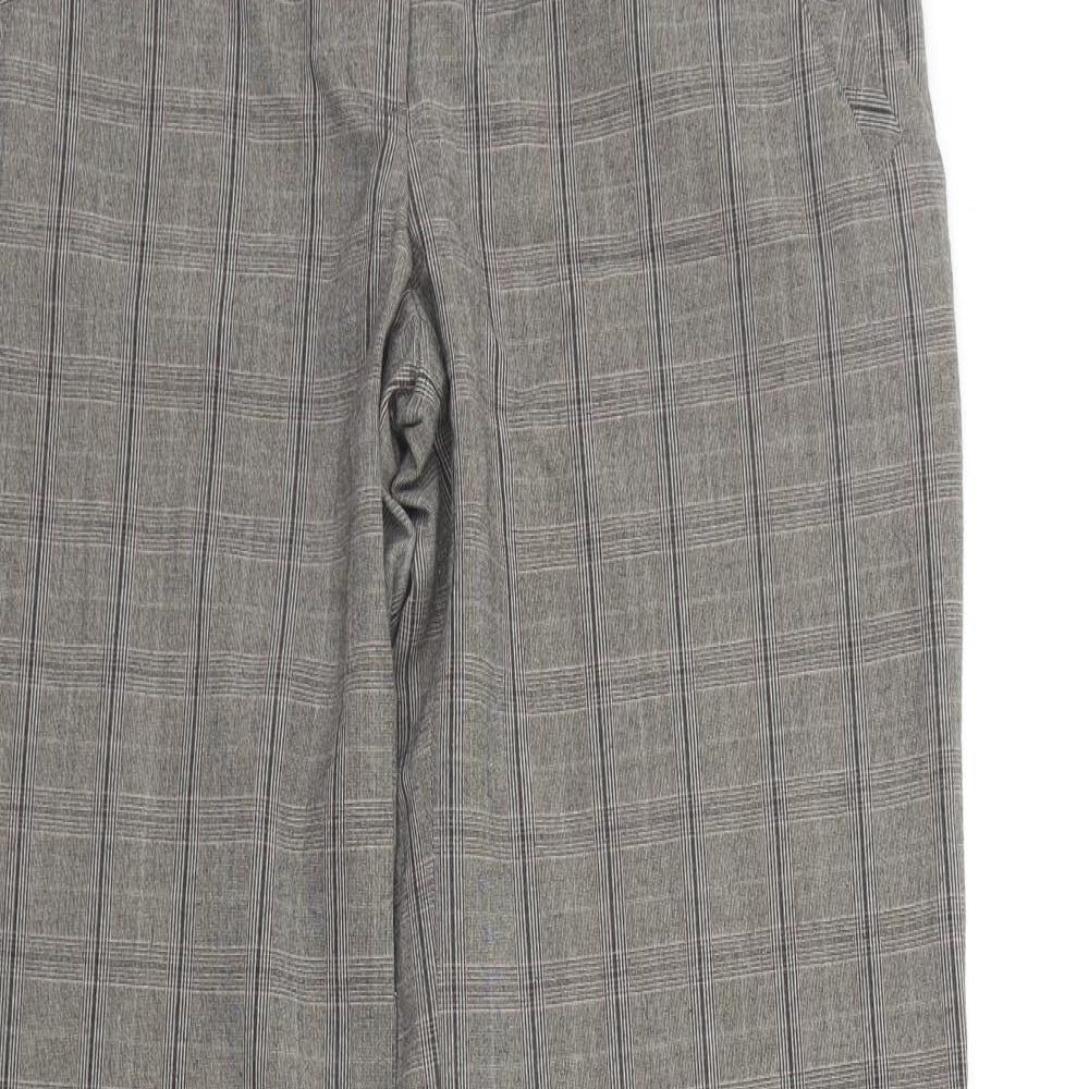 Warehouse Womens Brown Check  Trousers  Size 12 L29 in