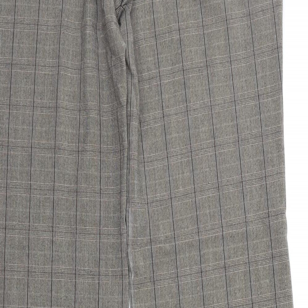 Warehouse Womens Brown Check  Trousers  Size 12 L29 in