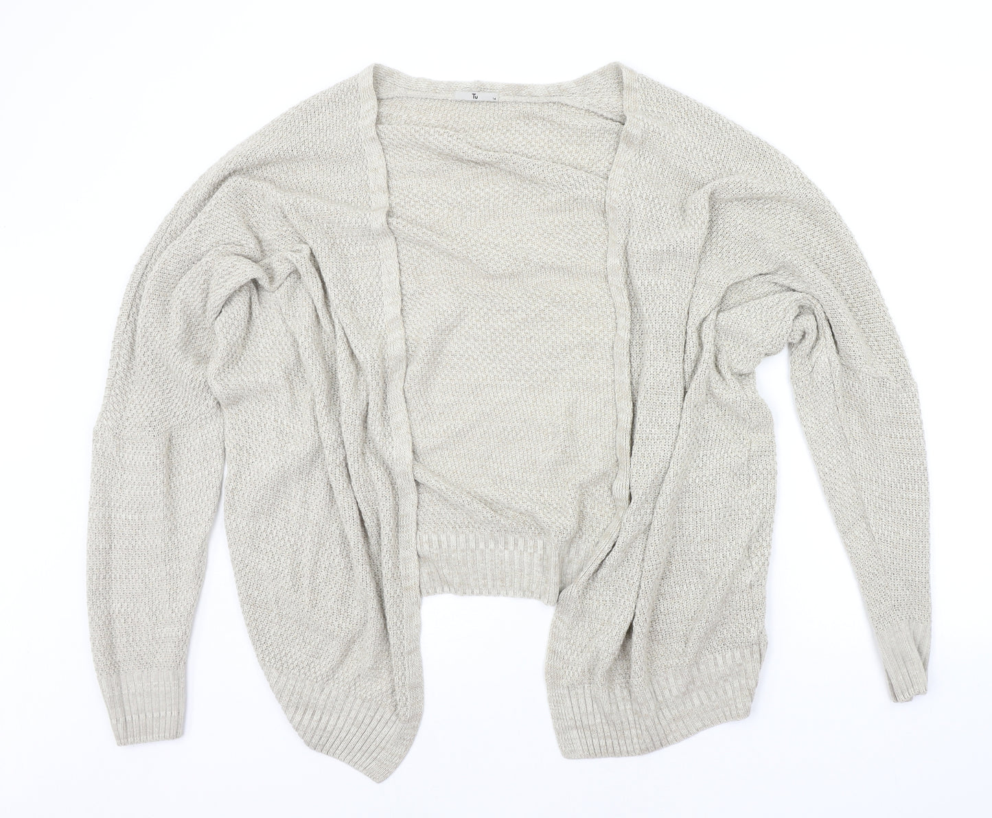 TU Womens Beige   Cardigan Jumper Size 14