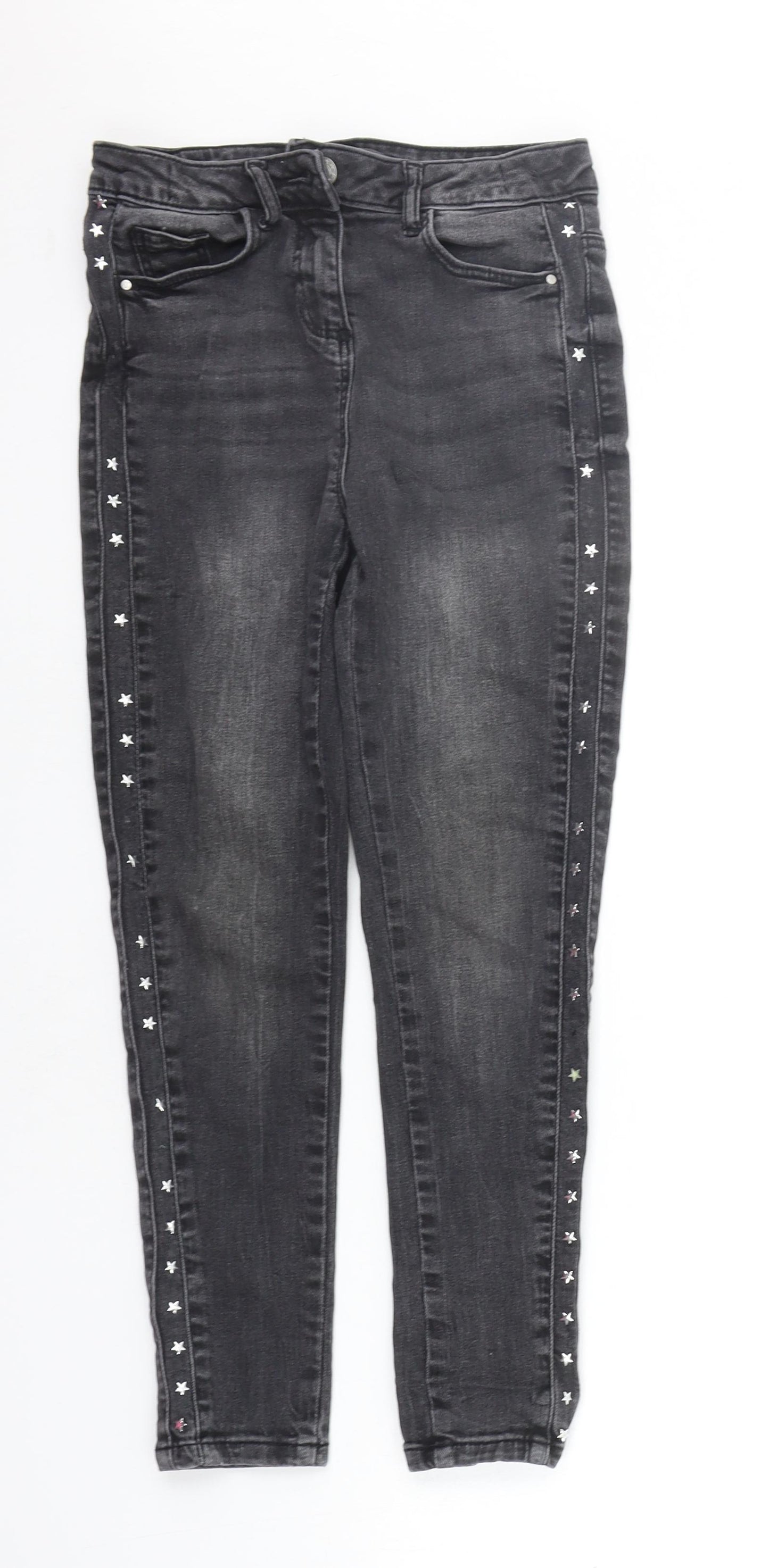 NEXT Girls Grey   Straight Jeans Size 10 Years