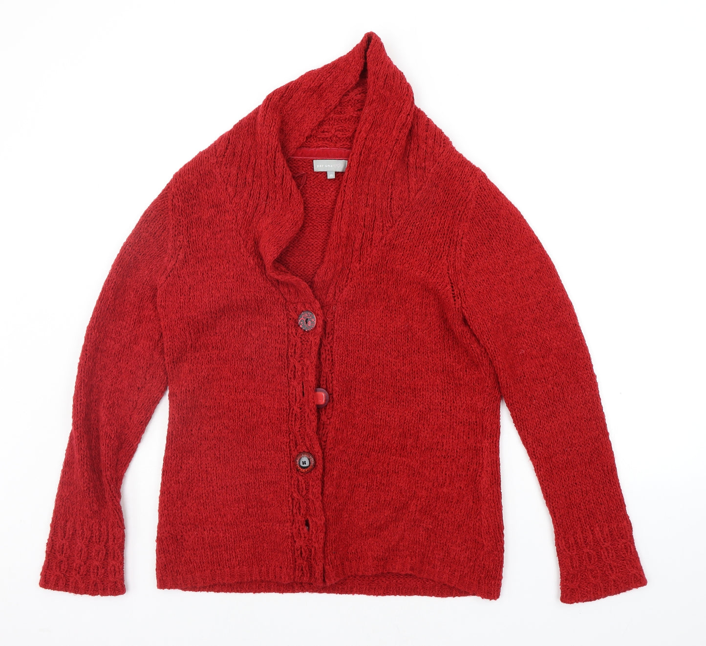 Per Una Womens Red   Cardigan Jumper Size M