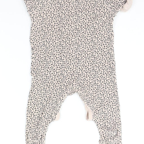 TU Baby Beige Animal Print  Babygrow One-Piece Size 3-6 Months