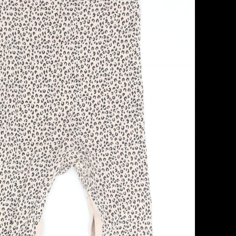 TU Baby Beige Animal Print  Babygrow One-Piece Size 3-6 Months