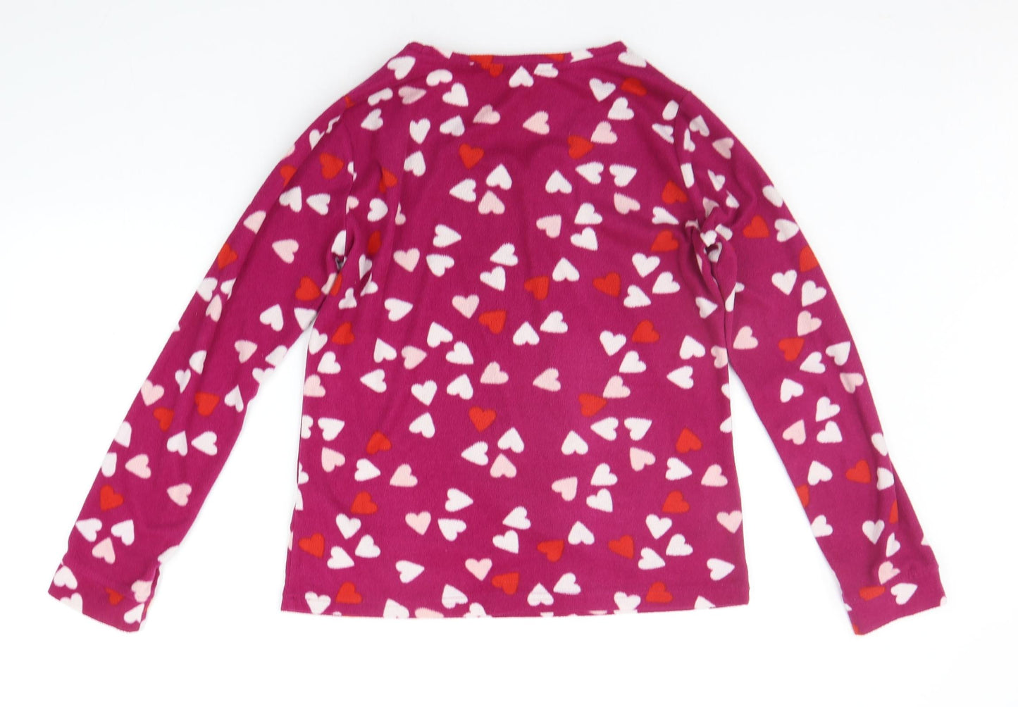 Marks and Spencer Girls Purple Geometric  Top Pyjama Top Size 8 Years  - HEARTS