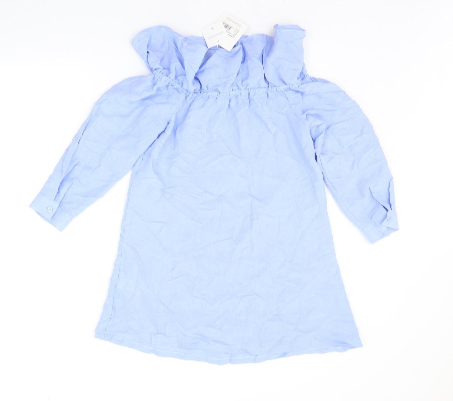 Missguided Womens Blue   Basic Button-Up Size 10