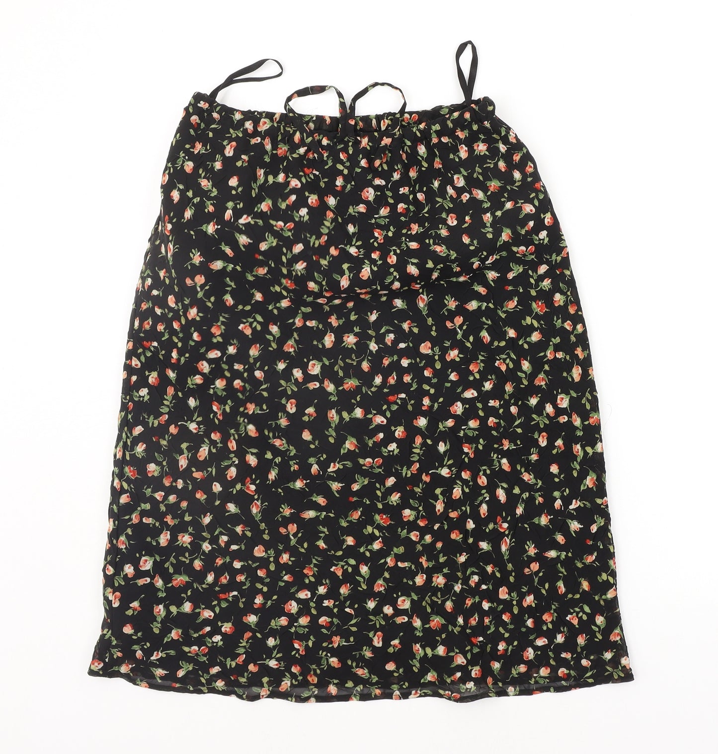 Monsoon Womens Black Floral  Flare Skirt Size 10