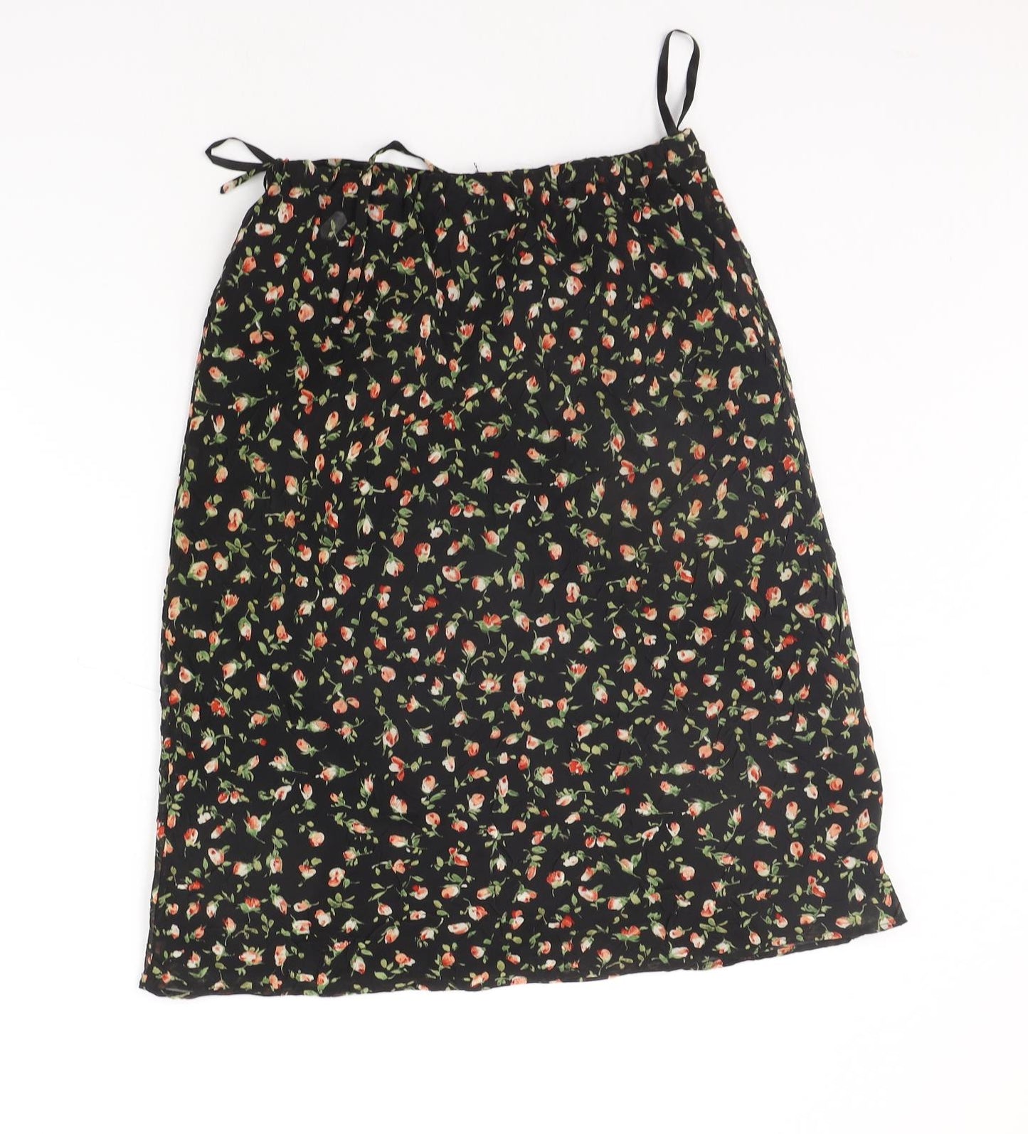 Monsoon Womens Black Floral  Flare Skirt Size 10