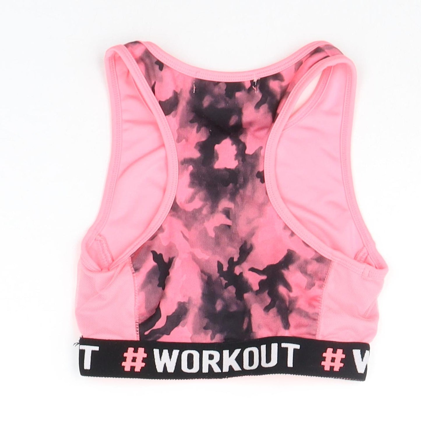 Minoti Girls Pink Geometric  Basic Tank Size 7-8 Years  - workout