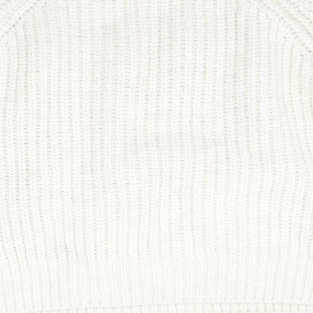 Marks and Spencer Womens White Houndstooth  Pullover Jumper Size L