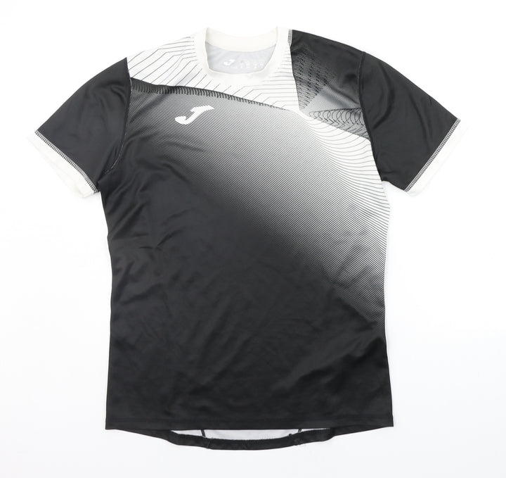 Professional team athletics Mens Black Geometric T-Shirt Size S