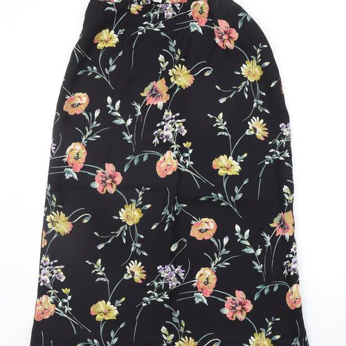 Leslie Fay Womens Blue Floral  A-Line Skirt Size 8