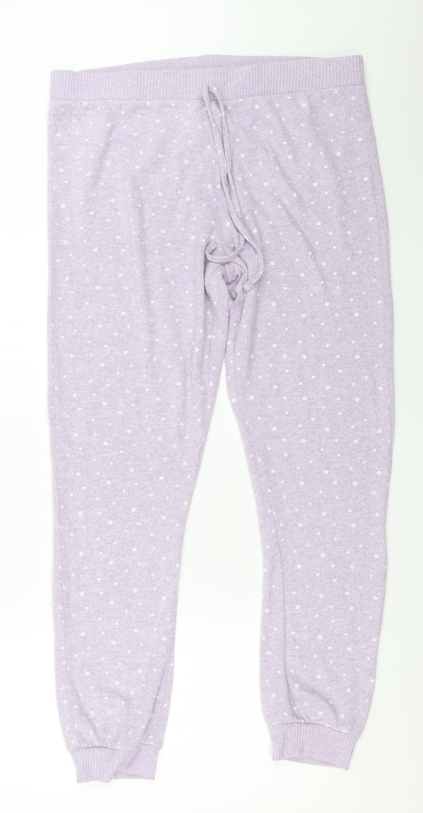 Primark Womens Purple Solid  Top Pyjama Pants Size M