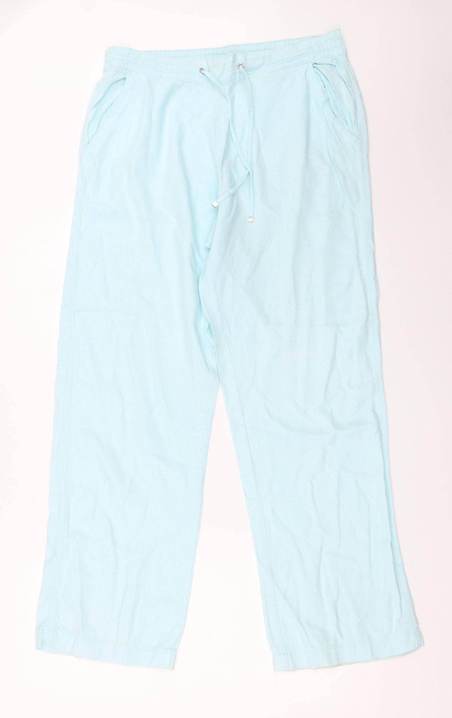 Peacocks Womens Blue   Trousers  Size 12 L30 in
