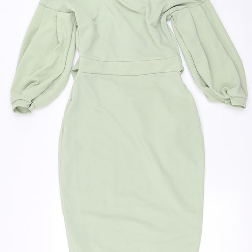 Boohoo Womens Green   Bodycon  Size 12