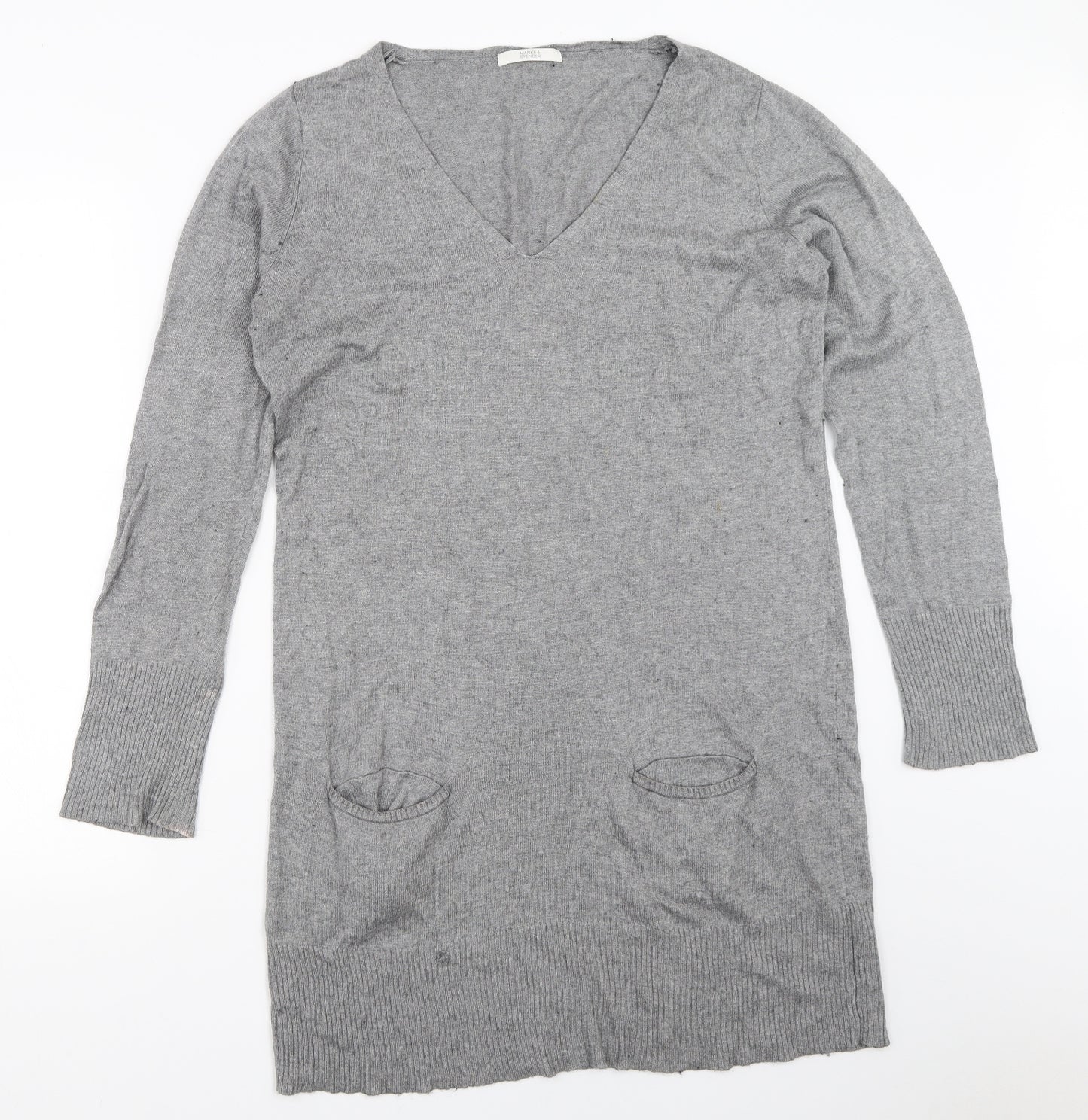Marks and Spencer Womens Grey   Tunic Jumper Size 16