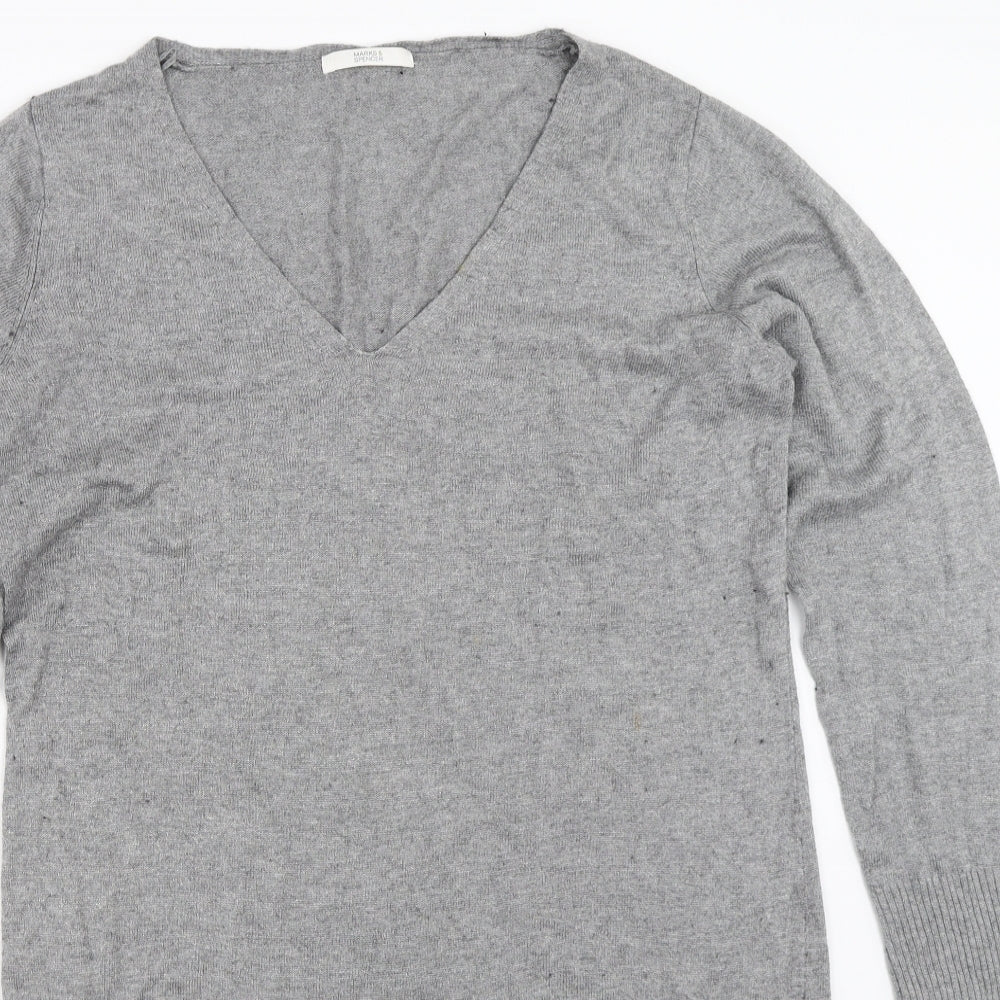 Marks and Spencer Womens Grey   Tunic Jumper Size 16