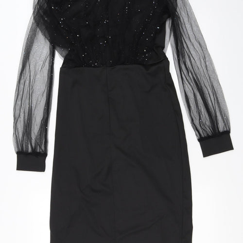 Chic Me Womens Black   Shift  Size M