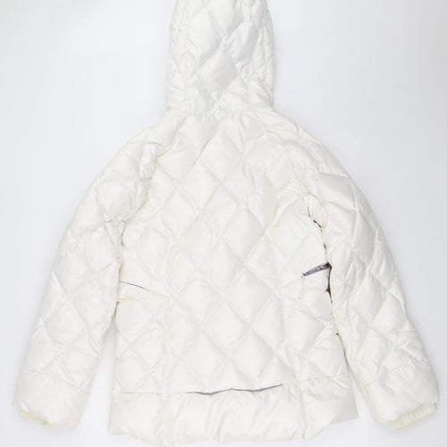 Tenson Womens White   Puffer Jacket Coat Size 38