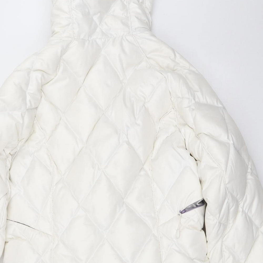 Tenson Womens White   Puffer Jacket Coat Size 38