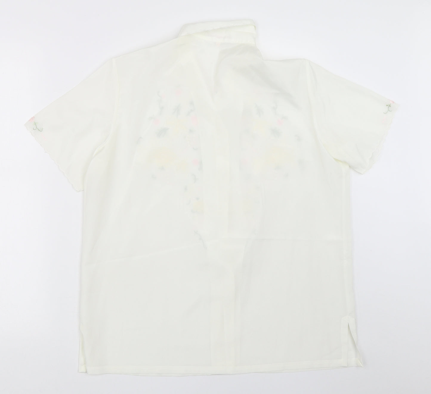 Rose Brand Womens White   Basic Button-Up Size 40