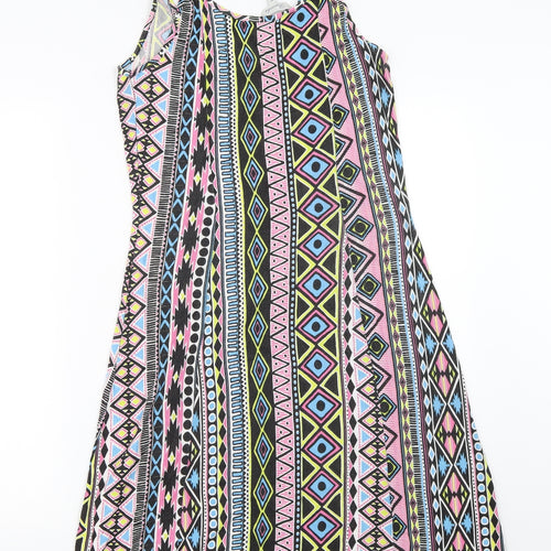 Peacocks Womens Pink Geometric  Trapeze & Swing  Size 10