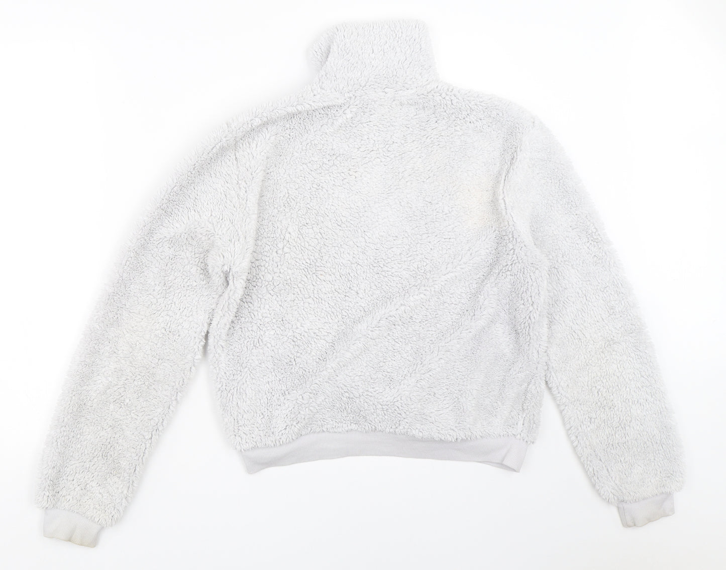 Topshop Womens Grey   Henley Sweatshirt Size 8