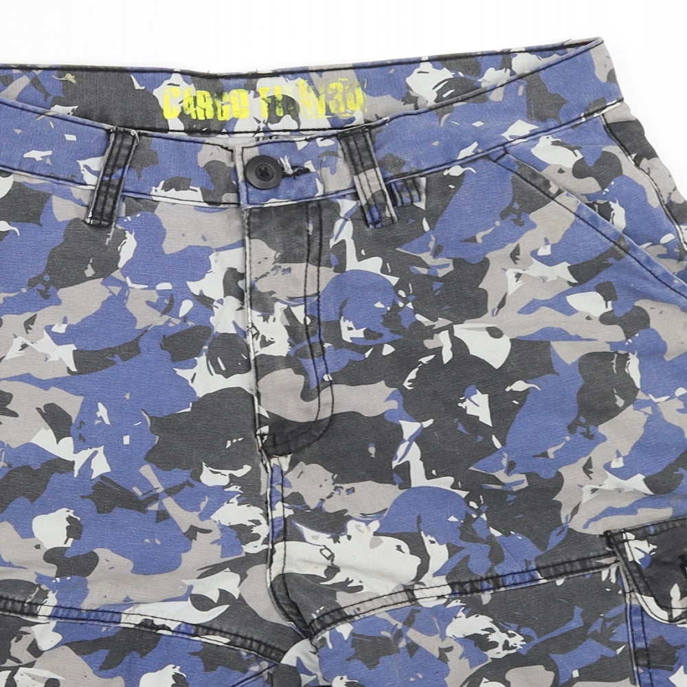 Primark Mens Blue   Cargo Shorts Size 30 in