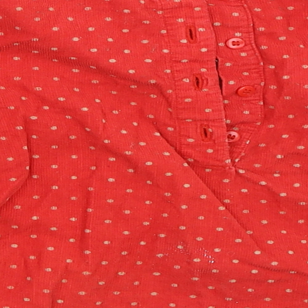 Mini Club Girls Red Polka Dot  Basic Blouse Size 3-4 Years