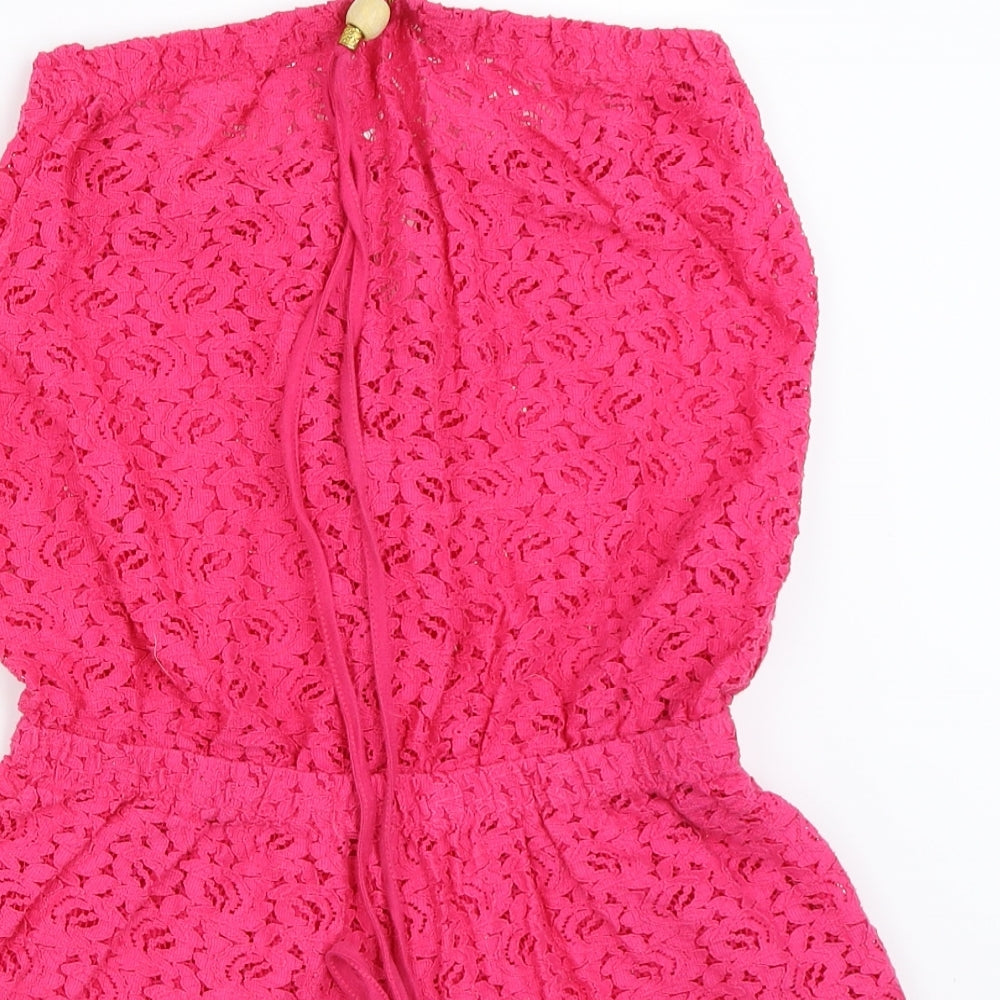 Primark Womens Pink   Playsuit One-Piece Size 10