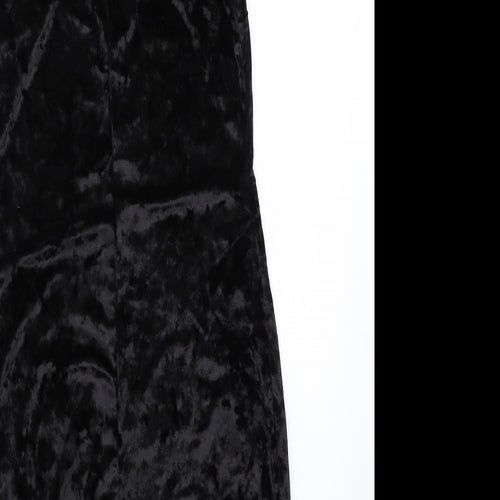Miss Selfridge Womens Black  Velour Bodycon  Size 8