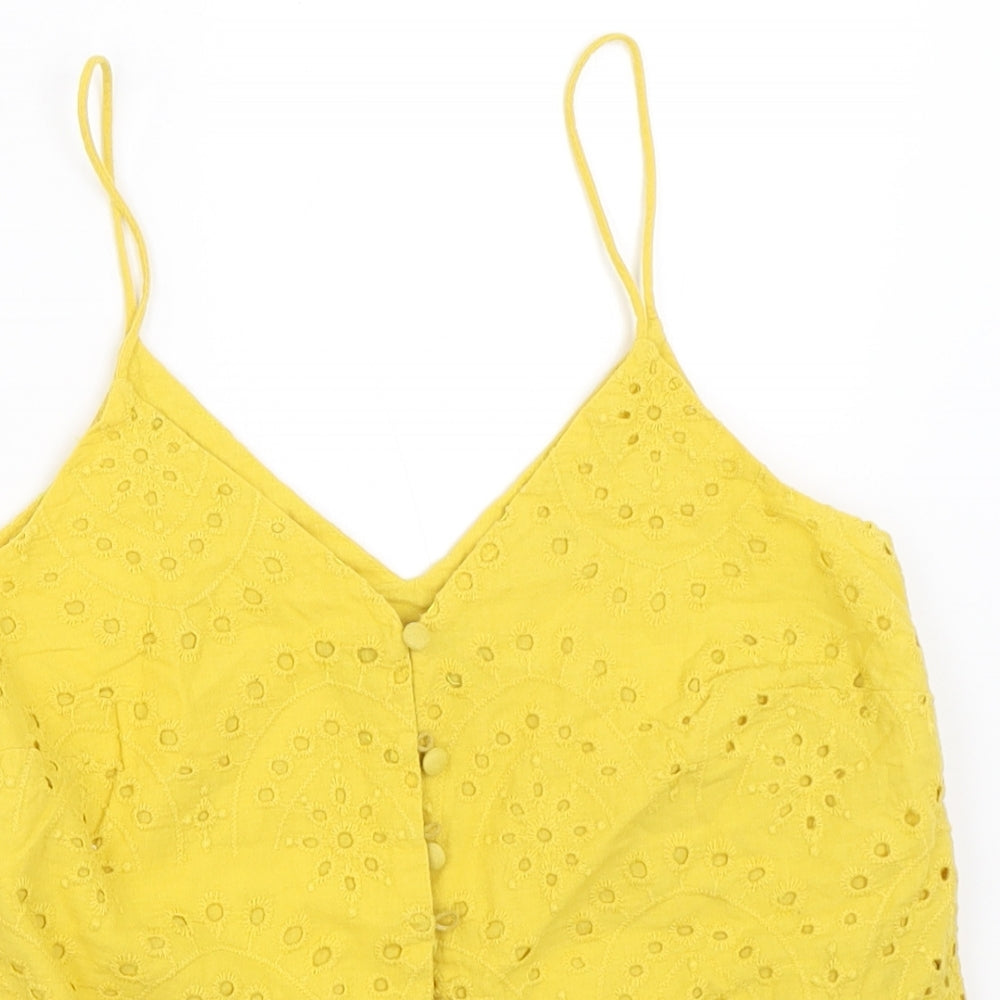 New Look Womens Yellow   Camisole Blouse Size 6
