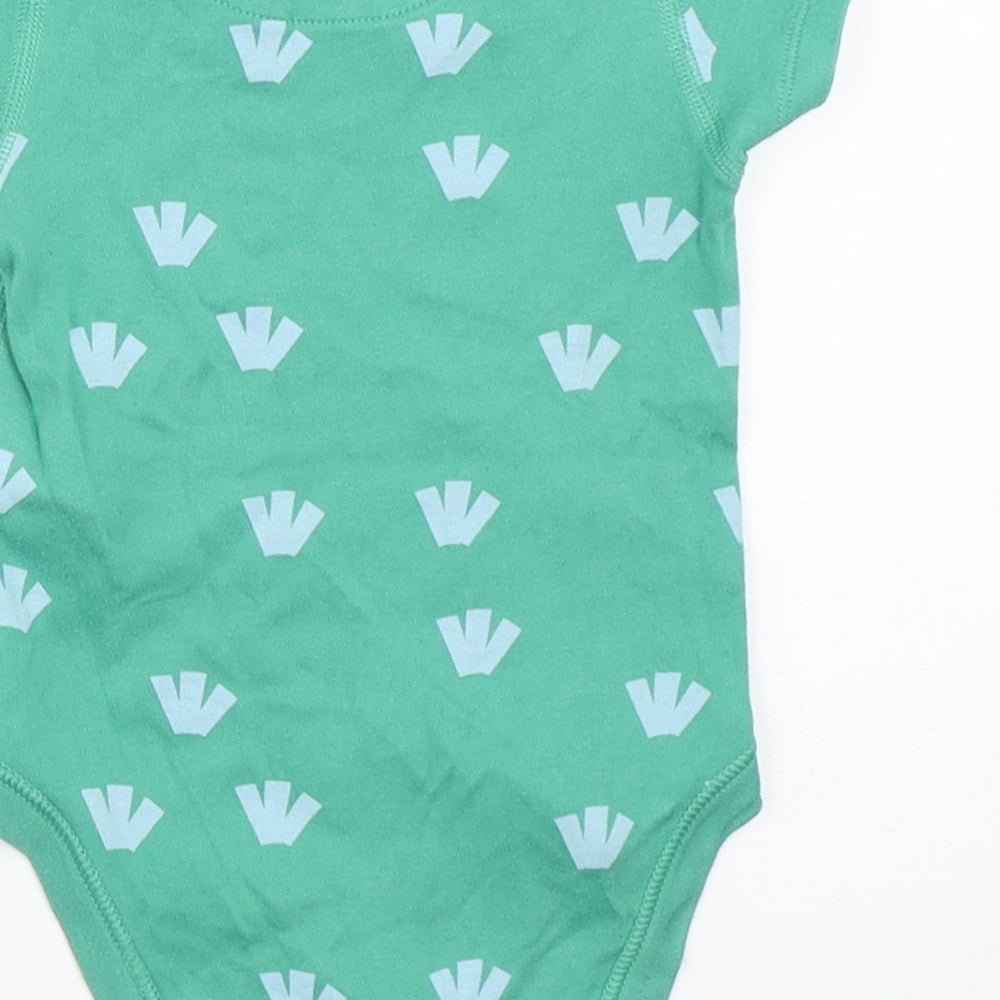 Marks and Spencer Boys Green   Babygrow One-Piece Size 3-6 Months