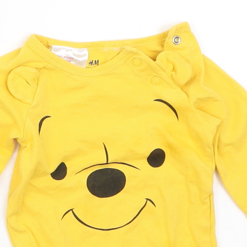 H&M Baby Yellow   Babygrow One-Piece Size 0-3 Months  - winne the pooh, disney