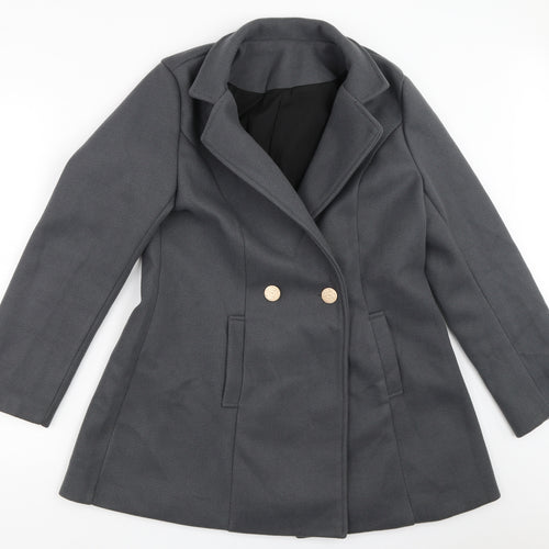 SheIn Womens Grey   Overcoat Coat Size M