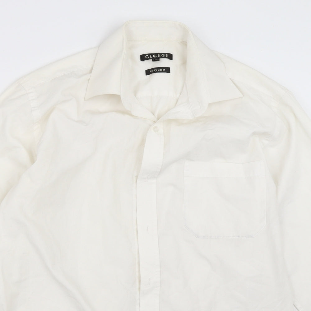 George Mens White    Dress Shirt Size 14.5