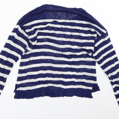 H&M Womens Blue Striped  Pullover Jumper Size XS